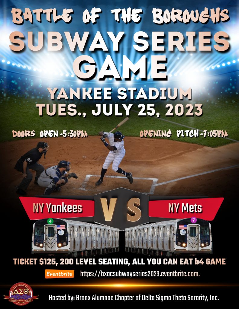 Battle of the Boroughs Subway Series Game Bronx Alumnae Chapter